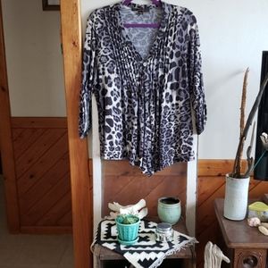 Leopard Draped Cardigan